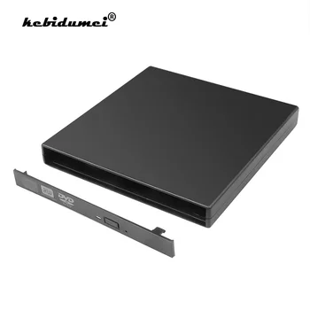 Kebidumei Slim USB2.0 SATA Išorinis DVD Talpyklos Kieto Plastiko Atveju Laptop Notebook 12,7 mm CD-ROM Atveju Be Optinis įrenginys
