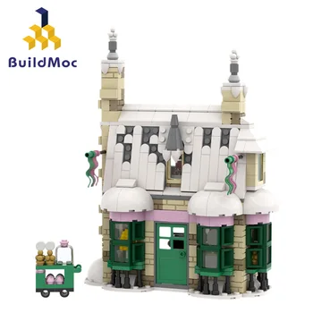 BuildMoc Miestas Plytų Honeydukesss Saldus Parduotuvė-SP001 Ss-46627 Filmas Haris Candy House Modelio Kūrimo Bloką Žaislas Vaikų Dovanų