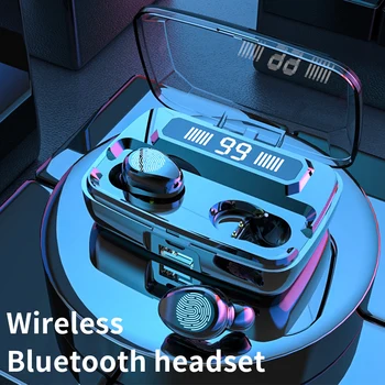 Originalus F9 Belaidės Ausinės TWS Bluetooth5.0 ausinės HiFi IPX7 atsparus Vandeniui ausinių Touch Kontrolės, laisvų Rankų įranga, sporto /žaidimas