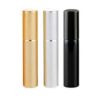 Parduodamas 100vnt/daug 10ML Nešiojamų UV Stiklo Daugkartiniai Kvepalų Buteliuke Su Aliuminio Purkštukai Tuščias Parfum Atveju Keliautojas