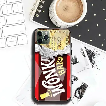 Willy Wonka Su Aukso Bilietų Chocolat Telefono dėklas Grūdintas Stiklas iPhone 12 pro max mini 11 Pro XR XS MAX 8 X 7 6S 6 Plus SE