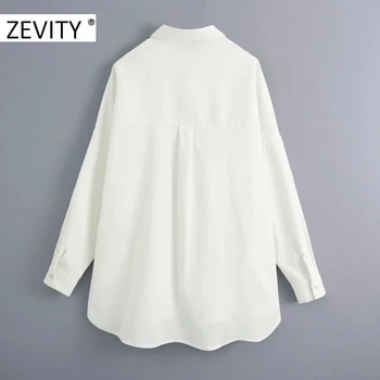 ZEVITY Naujas moterų mados vientisos spalvos atsitiktinis palaidų velvetas palaidinė marškinėliai moterims ilgomis rankovėmis laisvalaikio roupas prašmatnus blusa viršūnes LS7189