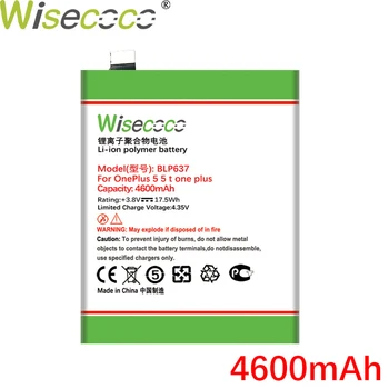 Wisecoco BLP637 4600mAh Už Oneplus 5 Sandėlyje Aukštos kokybės +Sekimo numerį