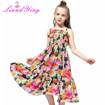 2020 Prekės Bohemijos Vaikų Suknelė Mergaitėms Vasaros Gėlių Šalis Suknelės Vaikiška Apranga Vaikams 7 10 12 Metų Mergaitėms Suknelė Kūdikių