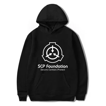 Scp Foundation naujausias mados atsitiktinis gobtuvu palaidinukė kietas Harajuku O-kaklo vyrų, moterų neutralus marškinėliai su gobtuvu palaidinukė