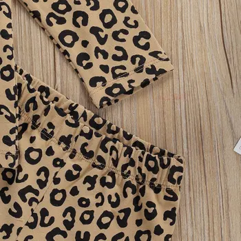 Vaikai pižama vaikams kūdikis sleepwear leopardas spausdinti pižama rinkiniai berniukas mergaičių pižamos pijamas medvilnės naktiniai drabužiai drabužiai drabužiai vaikams
