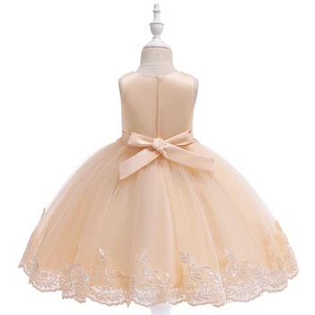 2021 Gėlių Vaikai Suknelė Mergaitėms Baltos Spalvos Nėrinių Siuvinėjimo Vestuvių Suknelė Gimtadienio Mergaitė Ceremonija Šalis Suknelė Vaikų Drabužiai