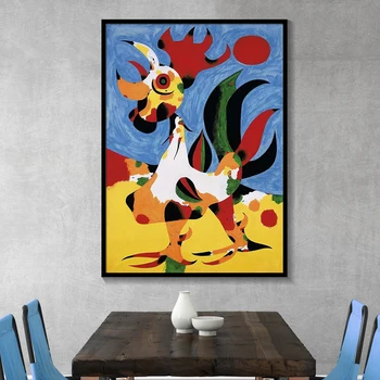 Garsaus Joan Miro Abstrakčius Akvarelės Paveikslai Tapyba Plakatai ir Spausdina Sienos Meno nuotrauką kambarį Namo Apdaila Cuadros