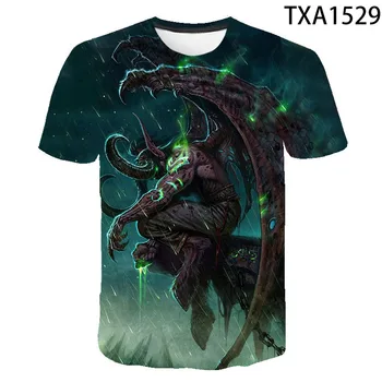Kietas Warcraft 3D Atspausdintas Marškinėliai Vyrų, Moterų, Vaikų Žaidimo marškinėliai trumpomis Rankovėmis Vasarą Marškinėlius Streetwear Viršūnes Berniukas Mergaitė Vaikai Tee