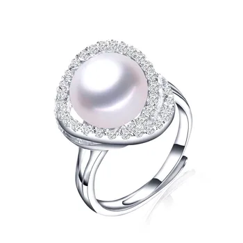 2020 naujas mados juoda perlų žiedas aukštos kokybės gėlavandenių perlų papuošalai moterims, motinos diena dovana 925 sidabro cirkonis žiedas