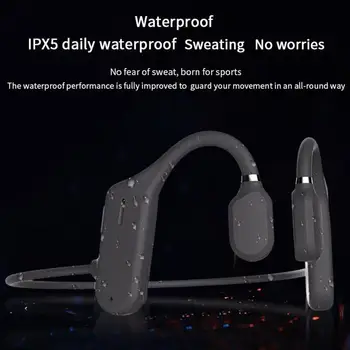 Kaulais Ausines Bluetooth 5.0 Belaidžio Ne In-Ear Ausinės IPX6 Vandeniui Sporto Ausinės, Lengvas Ausies Kabliuko