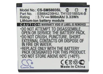 Cameron Kinijos 900mAh Baterijos EB664239HU Samsung 