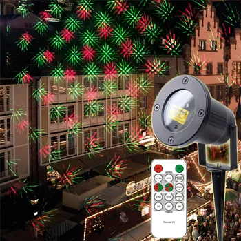 Thrisdar IP65 Lauko RG Žvaigždė Kalėdų Lazerinio Projektoriaus Lempa Star LED Disco Scenos Šviesiai Žalia Raudona Kraštovaizdžio Sodo LED Prožektorius