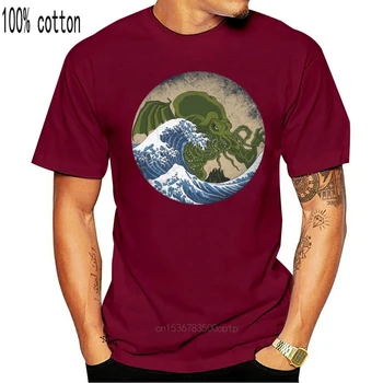 Vyrai t-shirt Hokusai Cthulhu marškinėlius Moterims marškinėliai