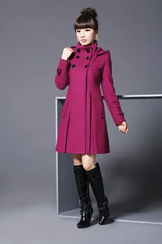 Ilgus žiemos paltai moterims juoda sobretudo poncho casaco feminino abrigos mujer invierno manteau moterų raudonas paltas manteau femme
