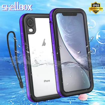 SHELLBOX Vandeniui Atveju iPhone XR 11Pro Max Padengti po vandeniu atsparus smūgiams Dulkių Telefono Bylas dėl 