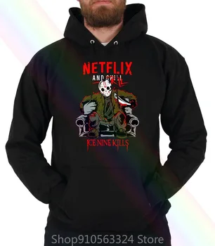 Jason Voorhees Netflix Ir Chill Nužudyti Ledo Devynių Žudo Helovinas Hoodie Megztiniai Tik Moterys Vyrai