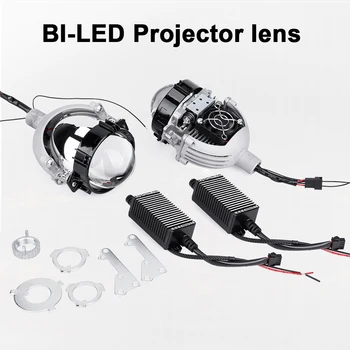 Carlitek Bi-LED Projektorius priekinis žibintas Lęšiai 3,0 colių 70W 9005 9006 H1 H4 H7 Aukštas Žemas Šviesų Objektyvą LED Žibintus Automobilių Lemputės XQ