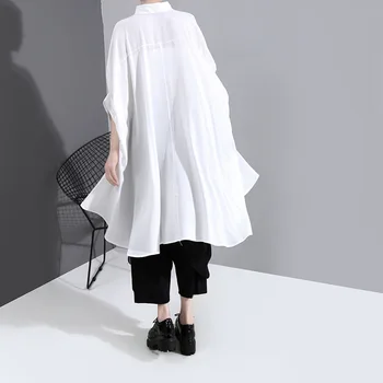 Nauja balta puse nugaros ilgio Atvartas palaidinė, pavasario ir vasaros 2020 mados laisvi marškinėliai gotikos blusas mujer de moda 2020 m.