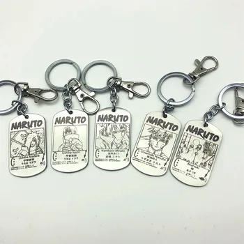 Naruto Key Chain Animacinių Filmų Akatsuki Anime Armijos Kortelę 