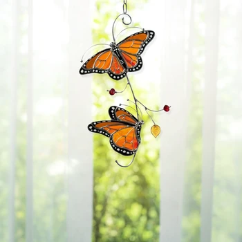 Išskirtinį Metalo Monarch Butterfly Langą Pakabukas Apdailos Amatų Drugelio Formos Vėjo Varpeliais, Namų Kambarį Apdaila