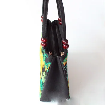 Tajų Stiliaus Dramblys Rankinėje Nacionalinės Siuvinėtų Pagalvių Moterų Drobės Pečių Maišą Lady Kelionės rankinė, Pirkinių Maišeliu Femme Bolsos