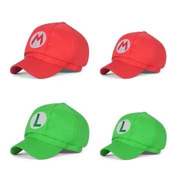5 spalvų !Anime Super Mario Skrybėlę Bžūp Luigi Bros Cosplay Beisbolo Kostiumas Gimtadienio Proga Mario Kepurės Dovana Suaugę Vaikai Dydis