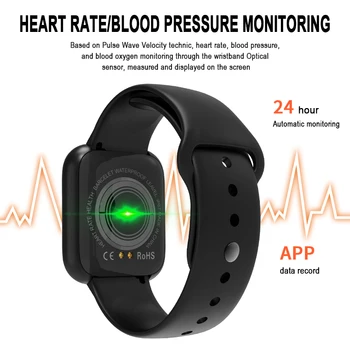 I5 Smart Žiūrėti Vandeniui Širdies ritmo Monitorius Fitness Tracker Pedometer Apyrankę pk IWO 8 10 Sporto Žiūrėti Huawei Honor