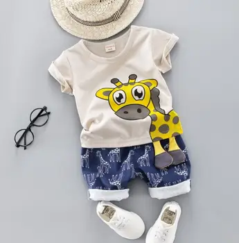 Berniukas, vasarą cartoon drabužių komplektas, vaikų drabužiai, kūdikių berniukų tiktų marškinėliai+kelnės 2 vnt medvilnės rinkiniai bamblys vaikai kostiumas 9M-4T