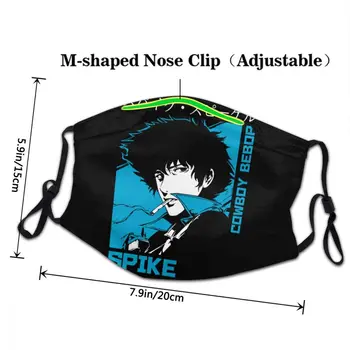 90s Anime Kaubojus Bebop Daugkartinio naudojimo Suaugusiųjų Veido Kaukė Spike Spiegel apsauga nuo dulkių Kaukė, apsauginis Dangtis Respiratorius Nagų mufelinė