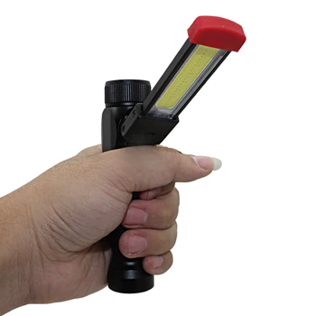 USB įkrovimo COB LED Žibintuvėlis Torche 18650 darbo lemputė 7 failai, Kempingas Palapinė Lanterna Twist Pasukimo Įrašą Magnetas Mini lempos