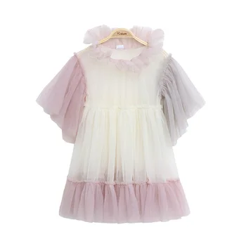 2021 m. Nauja Baby Princess Dress Išgalvotas, Vaikams, Suknelės Mergaitėms, Vaikams Nėrinių Suknelė su Sling Marškinėliai Bamblys Drabužius 2 Vnt Kostiumas,#5562