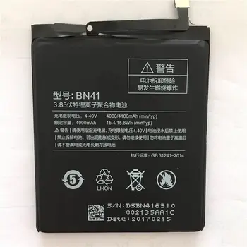 10VNT/DAUG BN41 Baterija Xiaomi Redmi redmi 4 Pastaba / Note 4X MTK Gel X20 Baterija 4000mAh BN41L