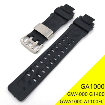 Gumos Watchband Už Casio G-Shock GA1000 GW4000 GWA1000 G1400 A1100FC Vyrų Sporto Vandeniui Pakeitimo Apyrankę Juosta Dirželis