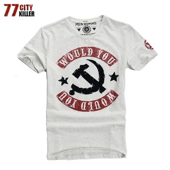 77City Žudikas 2020 Metų Vasaros Laišką, Print T-shirt Vyrai Medvilnės trumpomis rankovėmis Karinės Armijos Ruožas T Shirts Taktinis Tshirts Tees Viršų