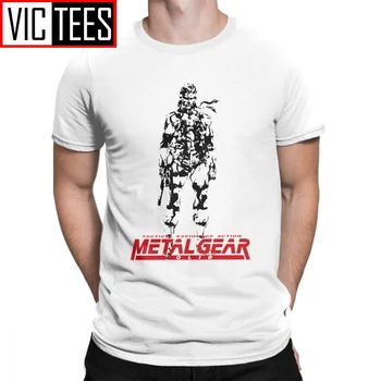 Metal Gear Solid Mados Marškinėliai Vyrams trumpomis Rankovėmis Viršūnes Tee Marškinėliai Medvilnės O Kaklo Marškinėliai