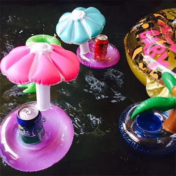 10vnt/daug Mini Mielas fanny žaislai Raudona Flamingo Plūduriuojantis Pripučiamas Išgerti Puodelio Laikiklis Baseinas Paplūdimio Šalies Vaikų Žaislas Boia
