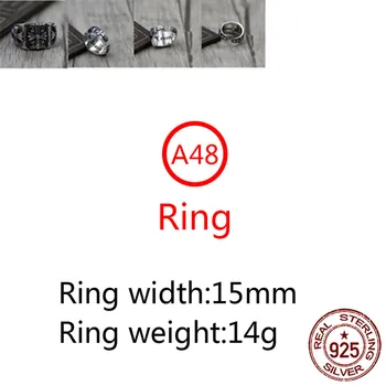 A48 925 sterlingas sidabro žiedas papuošalų retro asmenybė kryžiuočių gėlių atidarymo pora formos dovana draugams 2020 karšto naujas