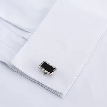 Prancūzija rankogalių segtukai vyrų verslo smokingas Marškinėliai Aikštėje apykakle ilgomis rankovėmis, Kuriems Mygtuką Paprasto tvirtą socialinę oficialaus marškinėliai