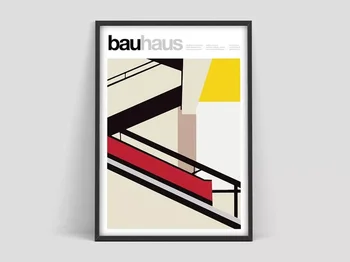 Bauhaus Laiptai, plakatas, Veimaro 1923 M., Bauhaus Paroda spausdinti, Herbert 