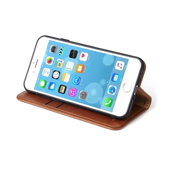 Prabangus odinis dėklas iPhone SE 2020 prabanga magnetinio adsorbcijos flip cover odos, telefono dėklas skirtas Apple iphone SE2