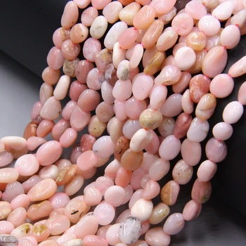 6-8mm laisvas gamtos pebble originali Rožinis Opalas prarasti karoliukai papuošalai priėmimo natūralaus akmens karoliukai 