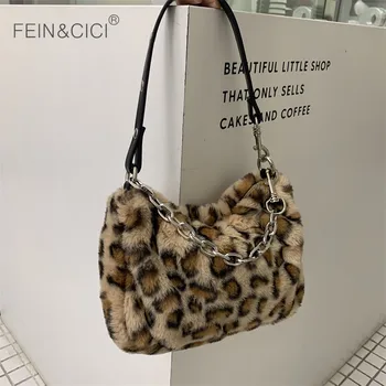 Kailio Maišelį gyvūnų spausdinti leopard krepšys moterims moteriški žieminiai šiltas entire krepšiai garsaus Prekės ženklo Didelės Talpos shoudler krepšys