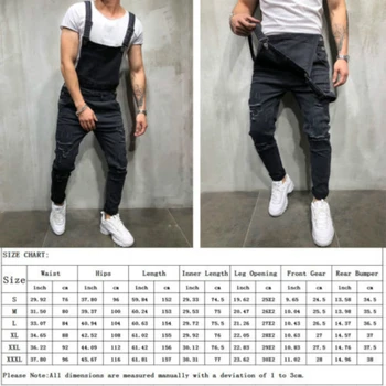 Dizaineris Prekės 2019 Vyrai Džinsinio audinio Staliaus darbo drabužiai Atsitiktinis Kelnės Palaidi Kelnės, Kelnės, kombinezonai su Antkrūtiniais Vyrų Mados Hip-Hop Jumpsuit Kelnės, kombinezonai su Antkrūtiniais