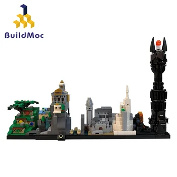 Buildmoc Magija Pilių Filmų Kolekcija Pilis ŽIEDAI Horizontai Architektūros Modelis, Statyba Blokai, Plytos Žaislas Vaikams Kalėdų