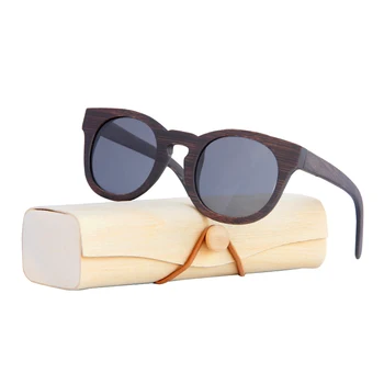 Derliaus dažyti rėmo Poliarizuota Bambuko Medienos akiniai nuo saulės vyrams, moteriški saulės akiniai Mediniai Atveju Paplūdimio Anti-UV akiniai Vairavimui