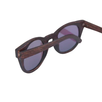 Derliaus dažyti rėmo Poliarizuota Bambuko Medienos akiniai nuo saulės vyrams, moteriški saulės akiniai Mediniai Atveju Paplūdimio Anti-UV akiniai Vairavimui