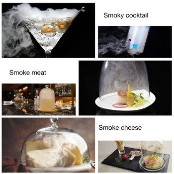 Nešiojamų Smoking Gun Virtuvės Maisto Rūkymo Mašina Su Pjuvenos Gali Būti Naudojamas Baras Mėsos Kepimo GRILIS Gėrimų Sūrio Kokteilis