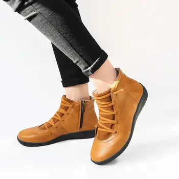 Batai moterims, batai pleištai 2021 naują pavasario rudens PU oda moterų batai zip laisvalaikio bateliai moteris įkrovos gumos vienintelis botas mujer