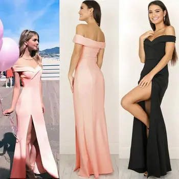 Moterys, Ponios Vakare Šalies Oficialaus Prom Maxi Suknelė Klubas Šalies Bodycon Moteriška Suknelė